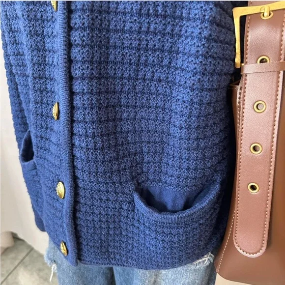 Gap Textured Sweater Jacket Blue size XL. - Picture 8 of 8